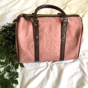 Victorias Secret blush pink suede and leather bag